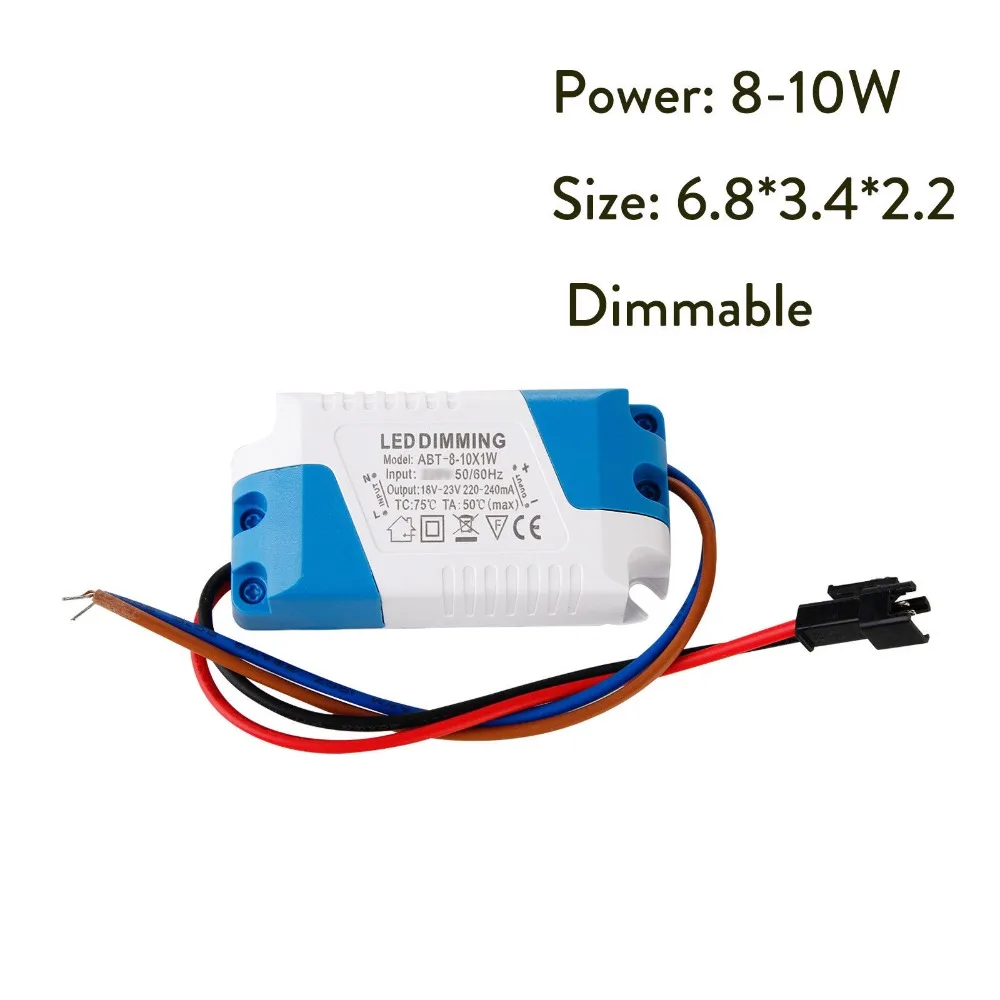 

Dimmable LED Constant Current Driver 3W 5W 7W 8-10W 15W 15-24W Power Supply Output 300mA External Diver For LED Downlight