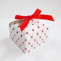 30 pcsset colorful display candy bag christmas gift box with ribbon bow paper box gift bag container supplier