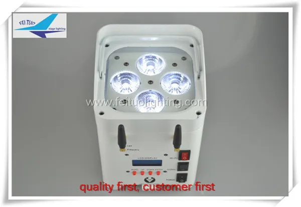 4/lot china wifi control 4x12w 6in1 rgbwa uv dmx battery powered led uplight or par light | Лампы и освещение