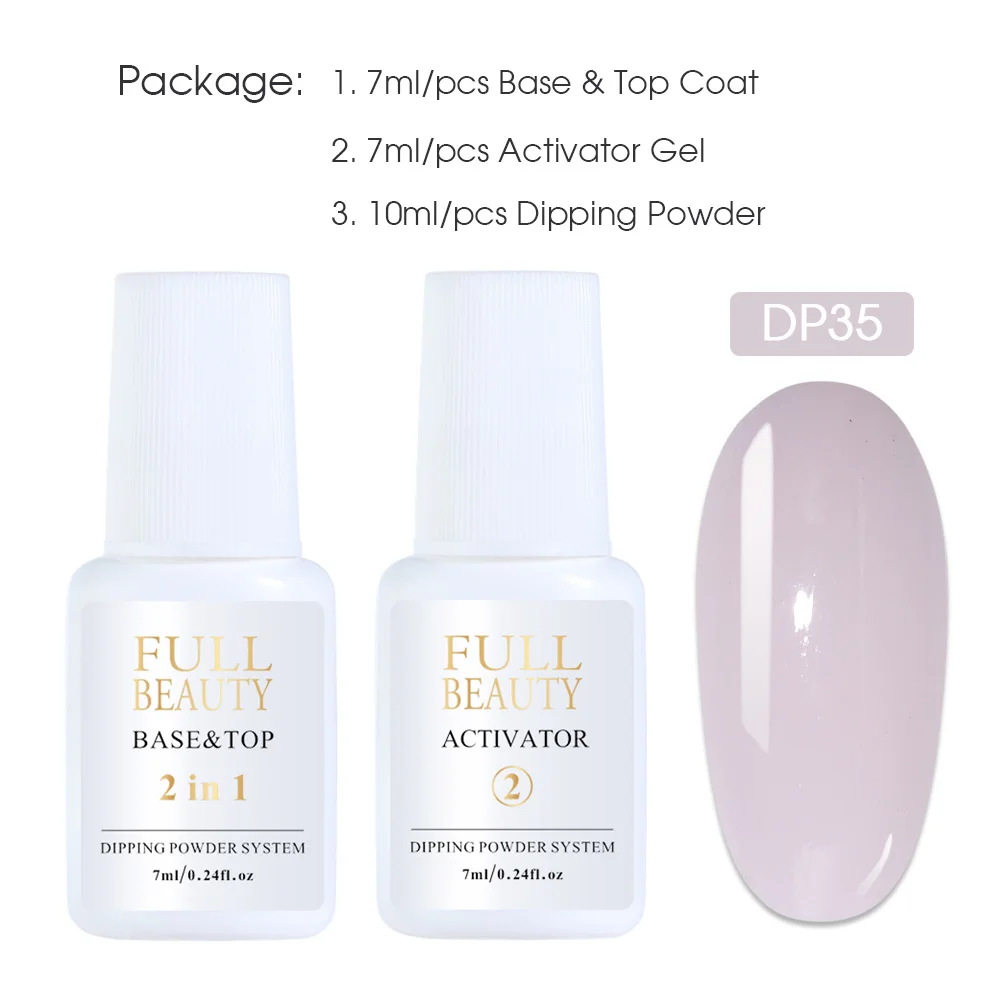 DP35 and 2 Gel 1 шт. лак для ногтей с порошковой пудрой, пигмент для наращивания ногтей, блестящий Гель-лак для ногтей с изгибом от пыли, быстро сохнет без хлопьев лампы, BEDP31-44 - Цвет: DP35 and 2 Gel