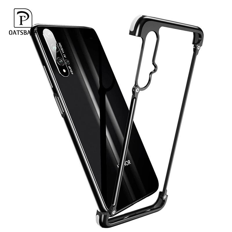 OATSBASF роскошные подушки безопасности металлический чехол для huawei Honor 20
