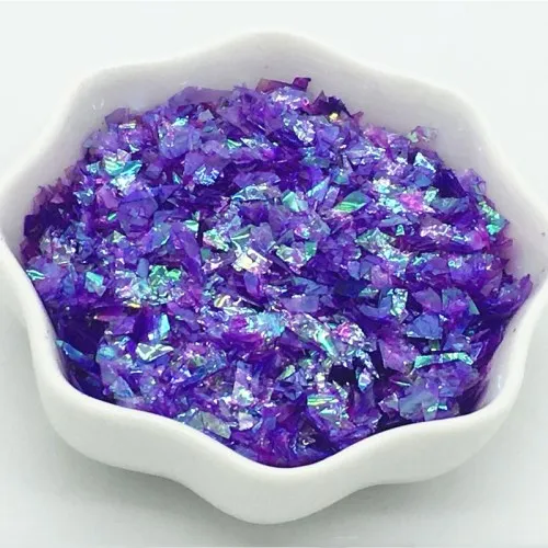 purple Красочные пластиковые неровные формы ракушки блесток ремесла несколько вариантов свободные блестки DIY маникюр хлопья гвоздь Искусство Декор конфетти 10 г - Цвет: purple