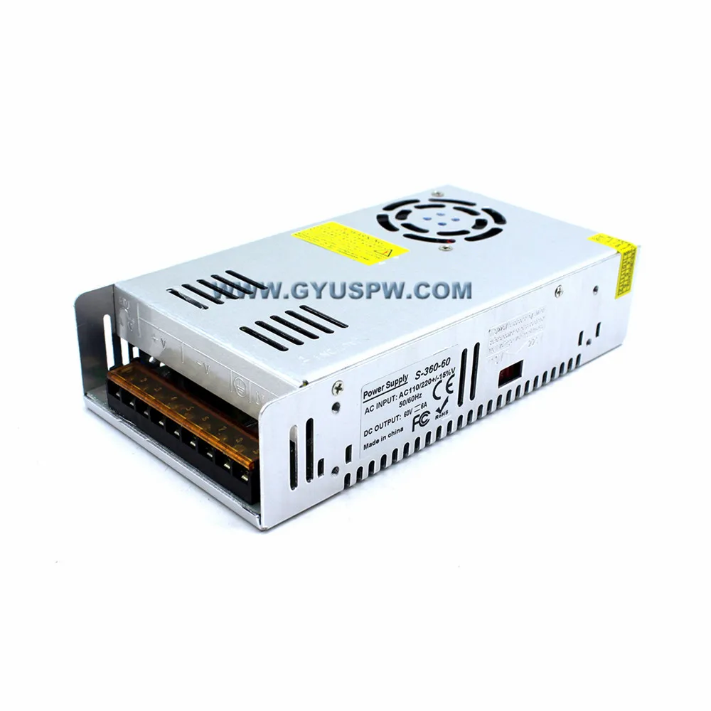 Одиночный выход DC60 6A 360 Вт переключатель питания AC к DC60V SMPS для 3D принтера шаговый