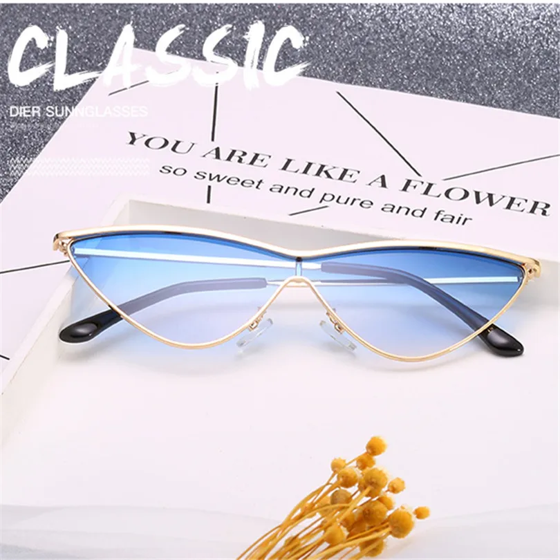 Женские Треугольные солнцезащитные очки в металлической оправе винтажные