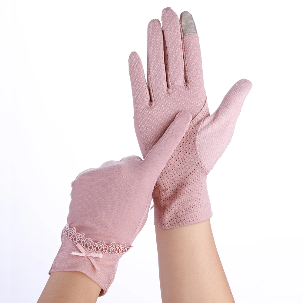 Женские солнцезащитные перчатки высокие эластичные кружевные Дизайнерские