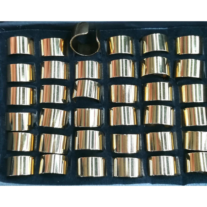 

Fashion Gold Color Wide Glossy Surface Stainless Steel Rings 36pcs/lot