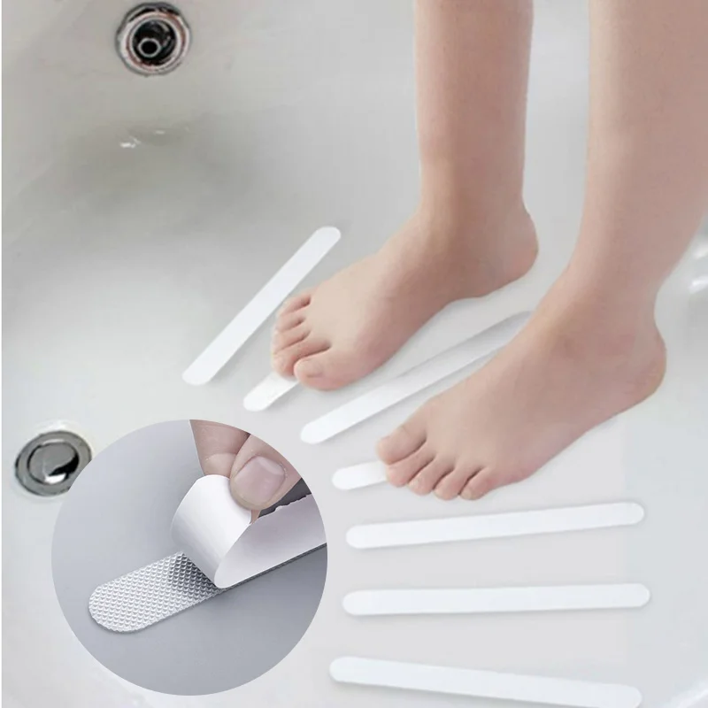 Новые 5 шт/упаковка, шт./компл. Ванная комната Ванна Non-Slip наклейки лестничные ступени скотч Двухсторонняя клейкая Водонепроницаемый Стикеры для домашнего Аксессуары для ванной комнаты