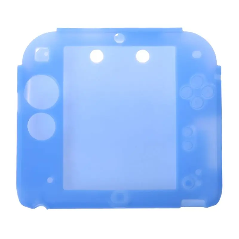 Blue Защитный чехол, мягкий силиконовый чехол, противоскользящие ударопрочные аксессуары для nintendo 2DS, игровая приставка - Цвет: Blue