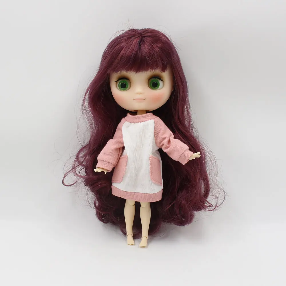 Срединная Блит куклы Цвет Футболка он подходит для 20 см Blythe Doll носить средний