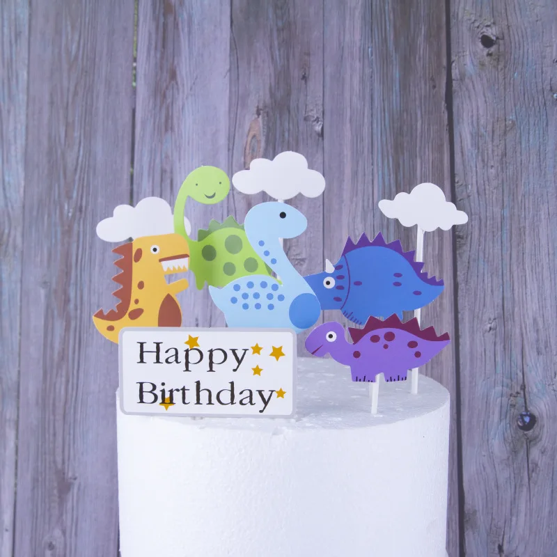 

Dinosaur Cake Insert Dinosaur Theme Birthday Party Cake Insert Child Birthday Party Holiday Supplies Decoration Set