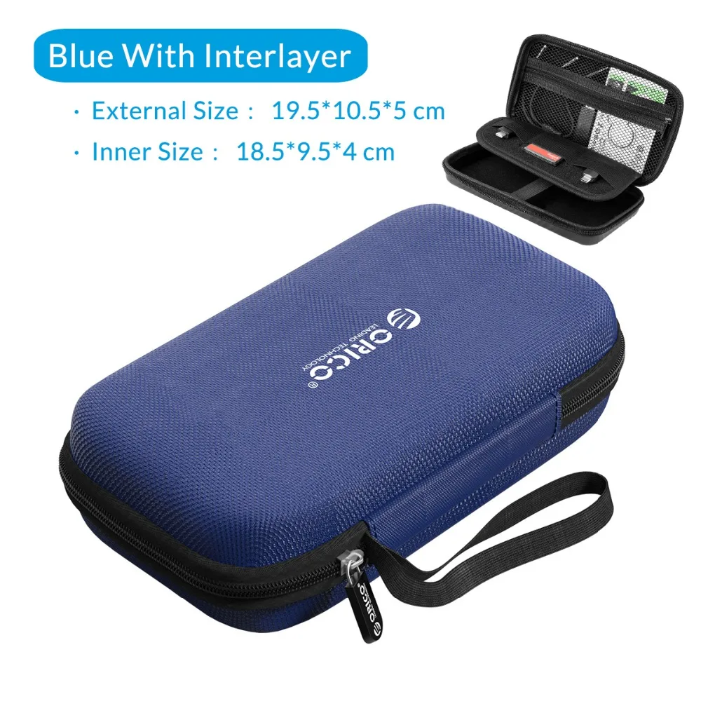 Чехол ORICO HDD power Bank чехол для 2,5 жесткого диска USB кабель для внешнего хранения чехол для SSD, HDD коробка для хранения