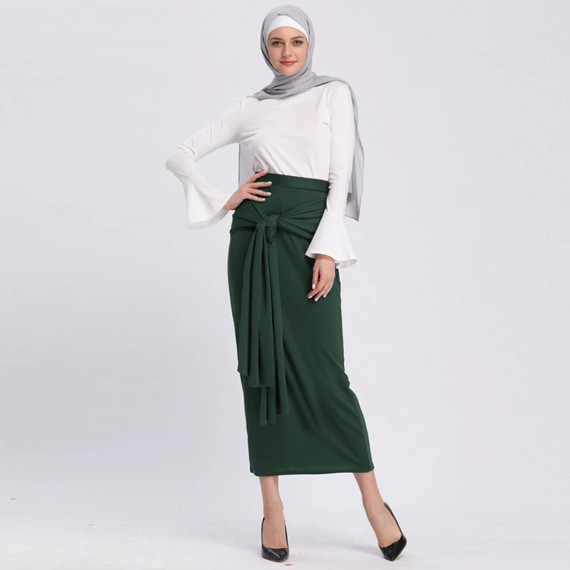 Платья Abaya Дубай ислам Арабская длинная облегающая мусульманская юбка женская