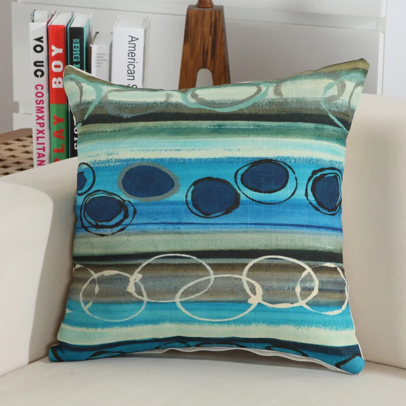 High Quality Luxurious Classical Stripe Print Cushion Cover Square Sofa Seat Decorative Back Waist Cusion Car Office Pillow Case | Дом и сад