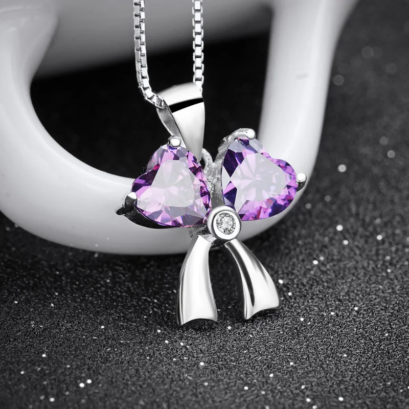 925 sterling silver zircon butterfly pendant choker pendants for women femme mujer charms pendentif jewelry bijoux 2018 | Украшения и