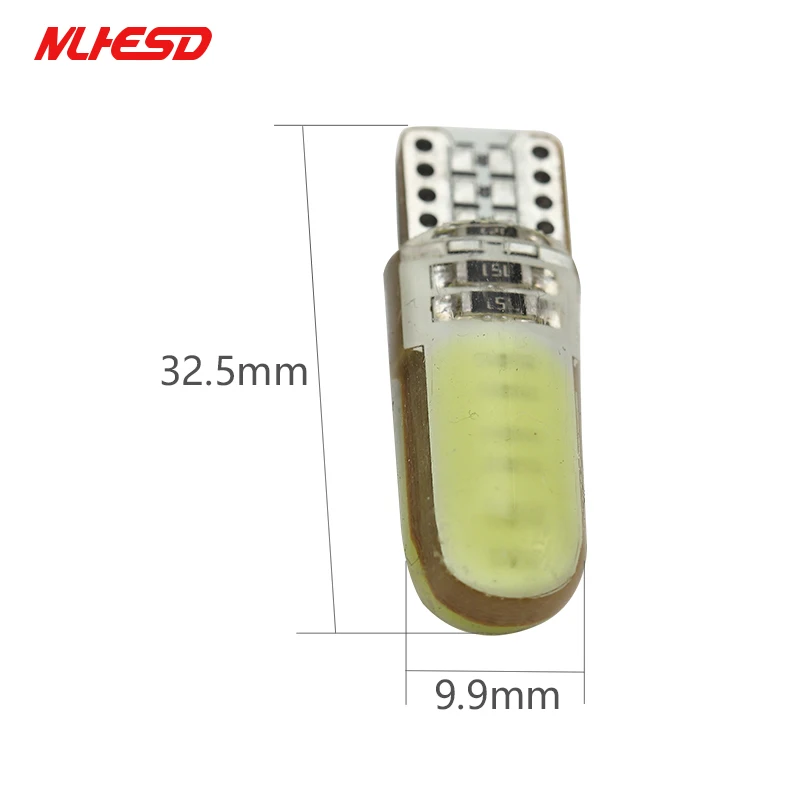 100pcs T10 COB 194 W5W Car Clearance Light Canbus Auto Silicon Side Wedge parking License Plate Lamp Styling 12V 10Pcs | Автомобили и