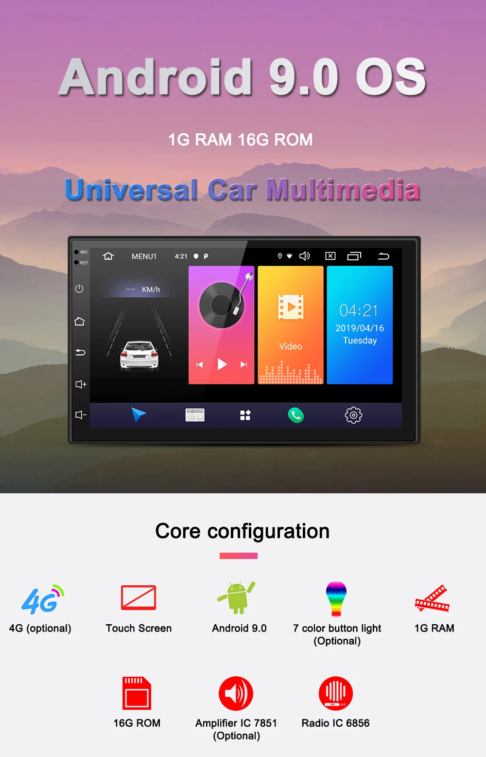 Navivox 2 Din Android 9,0 Автомобильный gps радио для Volkswagen Nissan мультимедиа Универсальный Автомобильный DVD gps навигационный плеер аудио Bluetooth