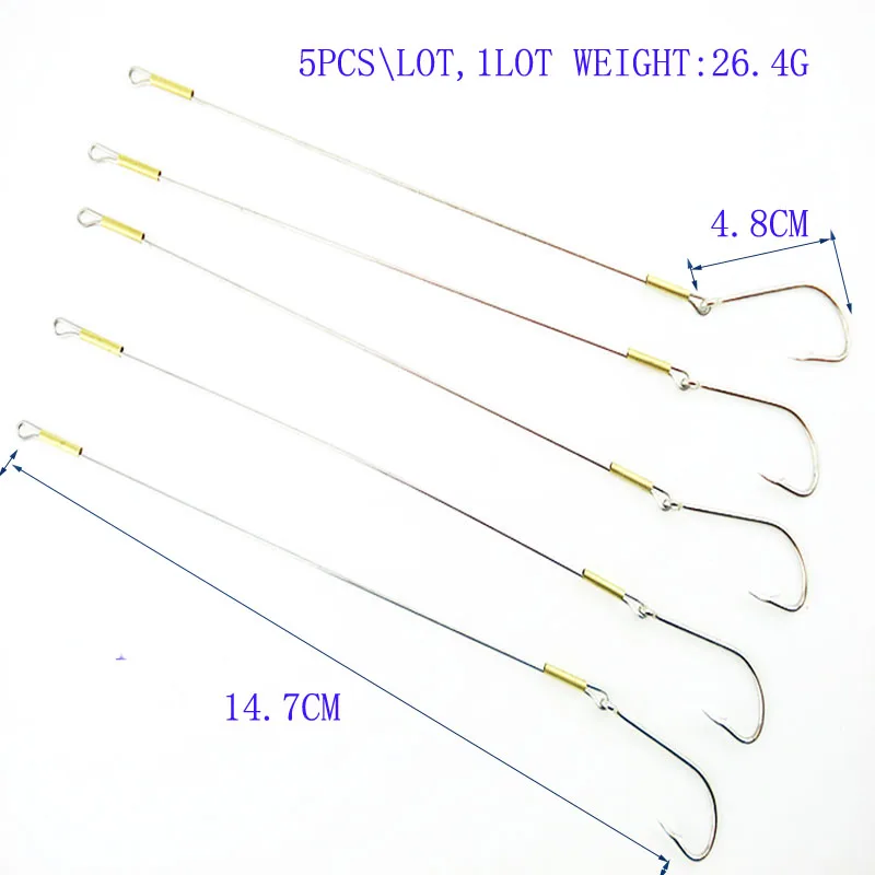 Совместно с рыба 5 шт./упак. большой Размеры Стальная проволока лидеры