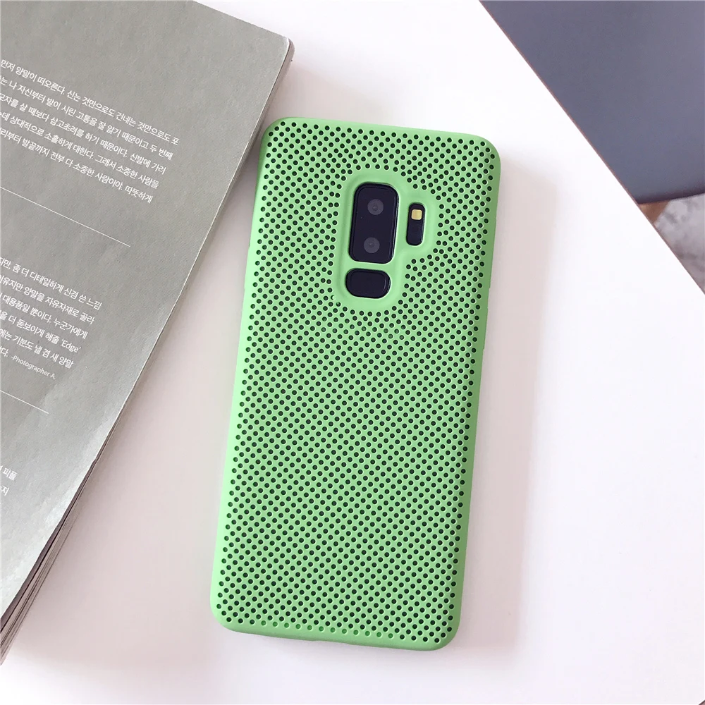 Case for Samsung Galaxy S8 Popular Net Breathable Phone For S9 Plus Note8 Soft Silicone Cool Hollow Mesh Back Cover |