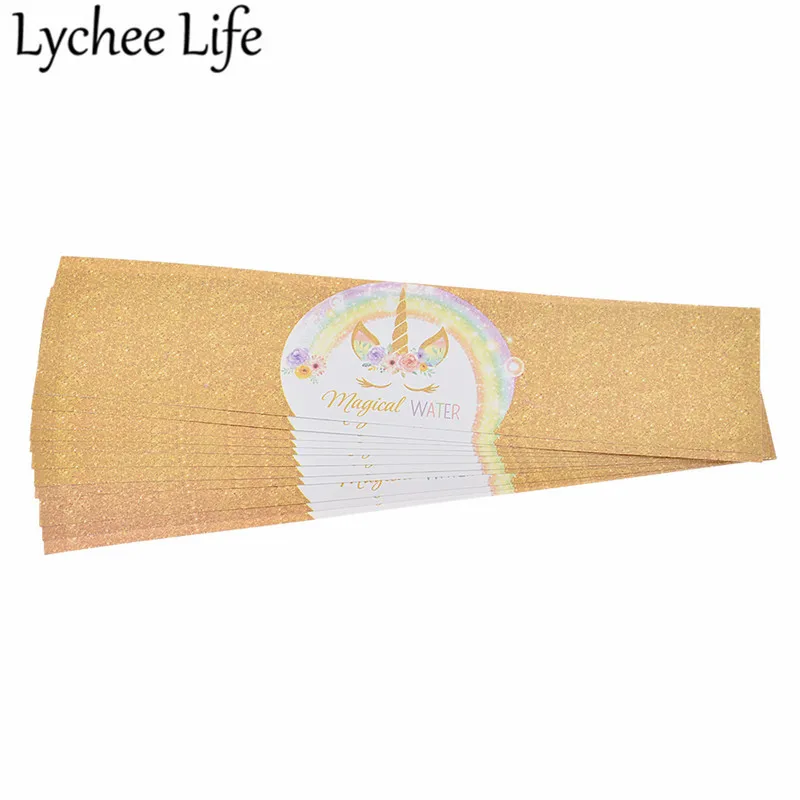 Lychee 12 шт. конфеты Единорог наклейки для сумок Бумажные Бутылки декоративные DIY