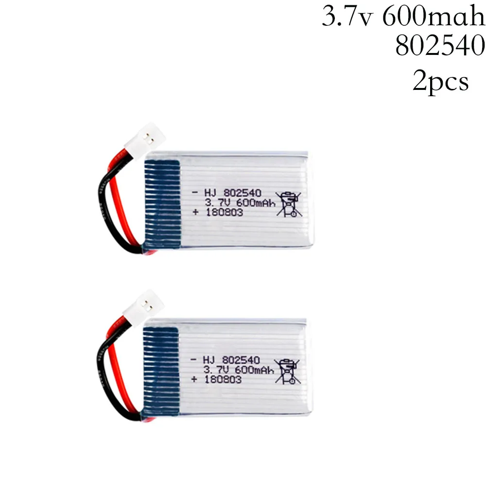 2pcs/lot 3.7V 600mAh 25C for Syma X5SW X5C X5 QX80 Helicopter 1S Lipo battery + DC 5V RC LIPO Battery Compact Balance Charger | Игрушки и