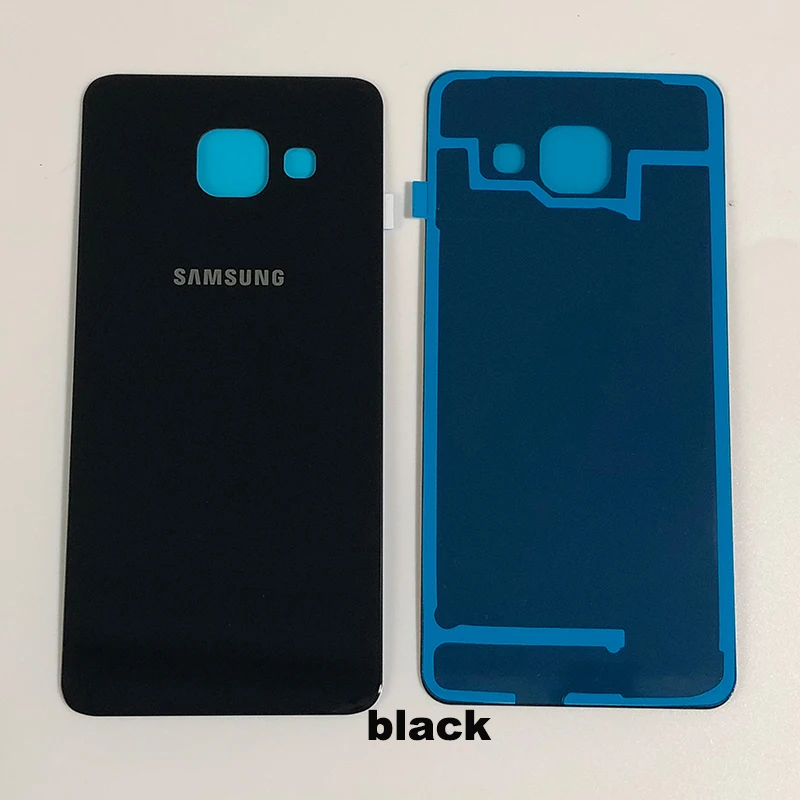 black Samsung Galaxy A310 A310F задняя крышка чехол для батареи 3D стекло задняя крышка корпуса для samsung A3 - Цвет: black