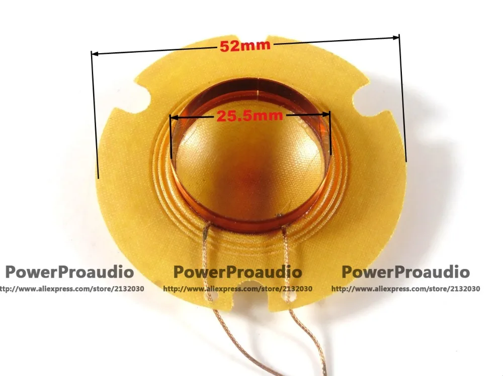 Качество 25 5 мм Диафрагма твитеры громкоговоритель спикер звуковая катушка 8