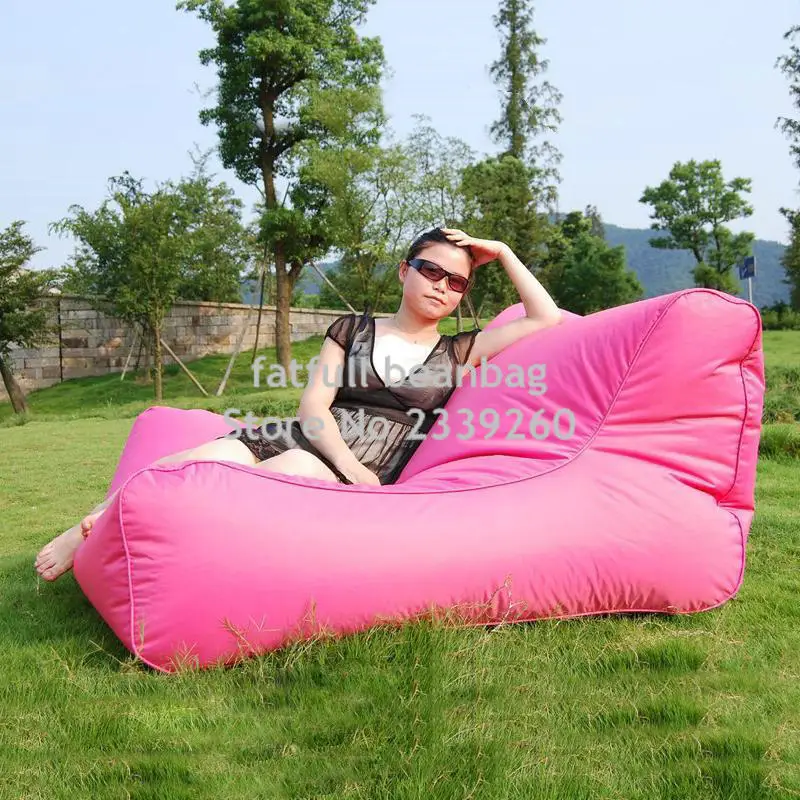 Cover only No Filler- Low price bulk sale sofa style lazy outdoor floating bean bag in orange HEAVY DUTY lounger | Мебель