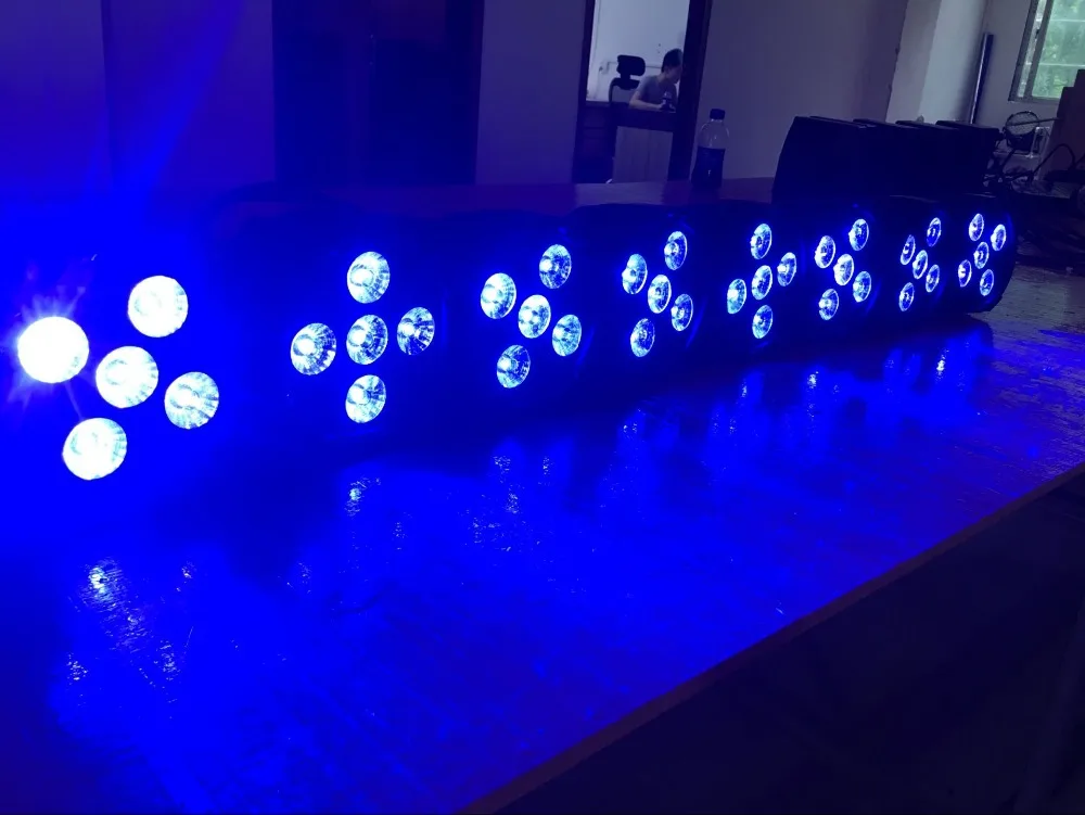 4PCS/ 5X12W led Par lights RGBW 4in1 flat par dmx512 disco professional dj equipment | Лампы и освещение