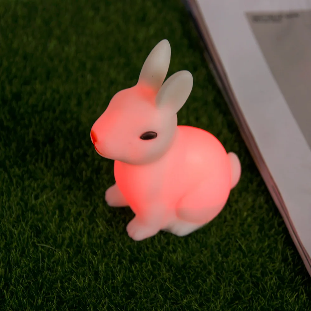 

Animal Cartoon Decorative Lamp Rabbit LED Night Light Color Changing Adorable for Children Baby Kids Gift Home Party