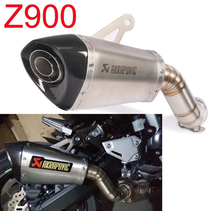 Z900 ниндзя Слип-он мотоцикл глушитель труба Oneness Akrapovic сталь углеродное волокно