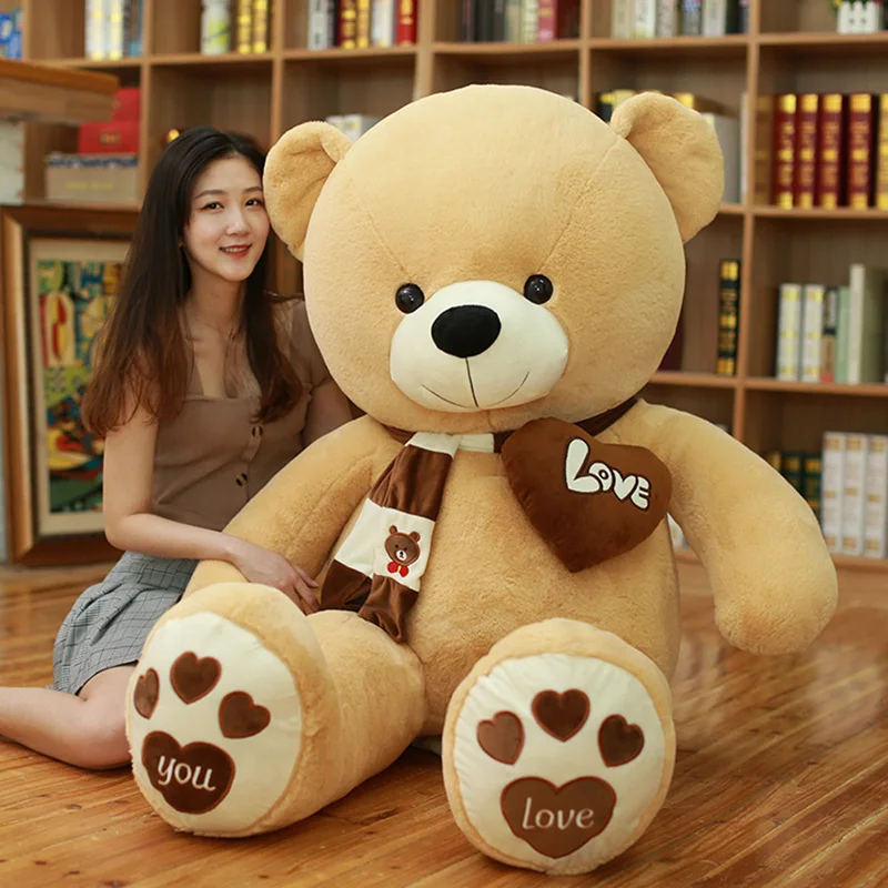

High Quality 80/100CM 4 Colors Teddy Bear With Scarf Stuffed Animals Bear Plush Toys Teddy Bear Doll Lovers Birthday Baby Gift