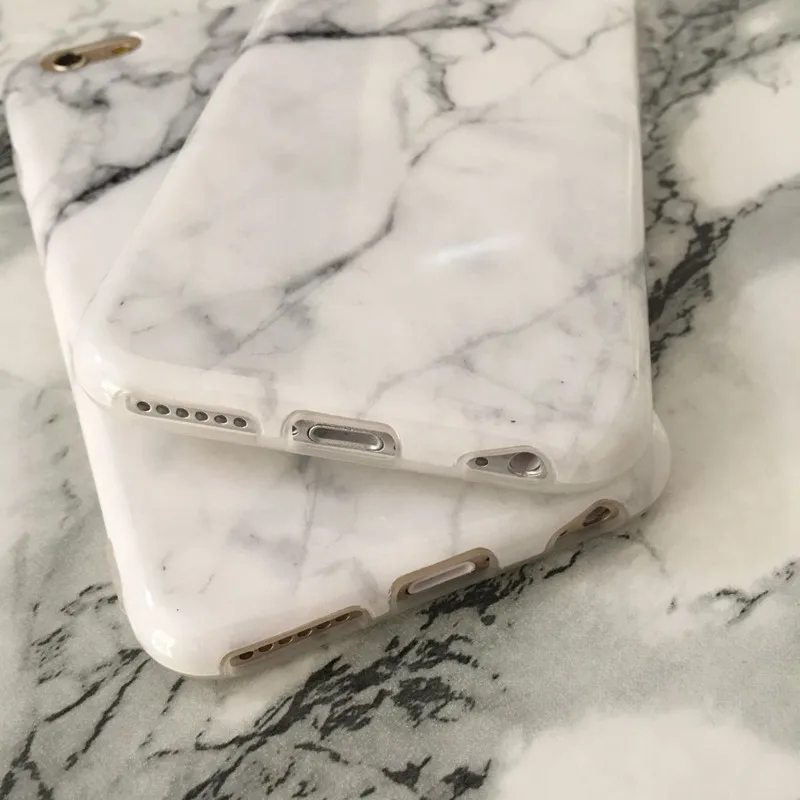 Чехол для iphone X Модный мягкий ТПУ Тонкий чехол с белым мраморным принтом трещин