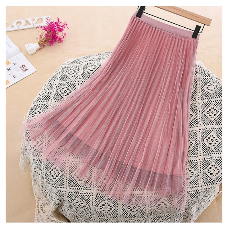 Тюлевая юбка s Женские Цвет: черный синий розовый плюс размеры из тюля для