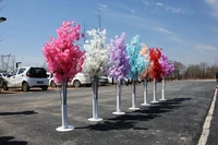 artifical cherry blossoms tree wedding runner aisle column shopping malls opened door decoration stands