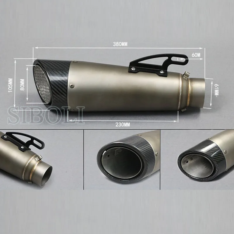 Универсальный модифицированный глушитель выхлопных газов для мотоциклов 51 мм 60 |