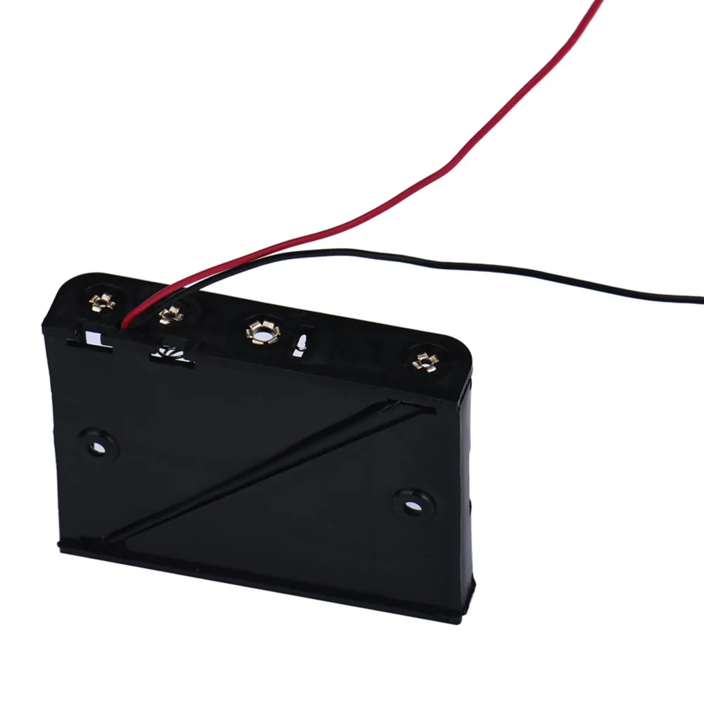 Новое поступление прекрасный держатель коробки для 5 х АА черный с проводами