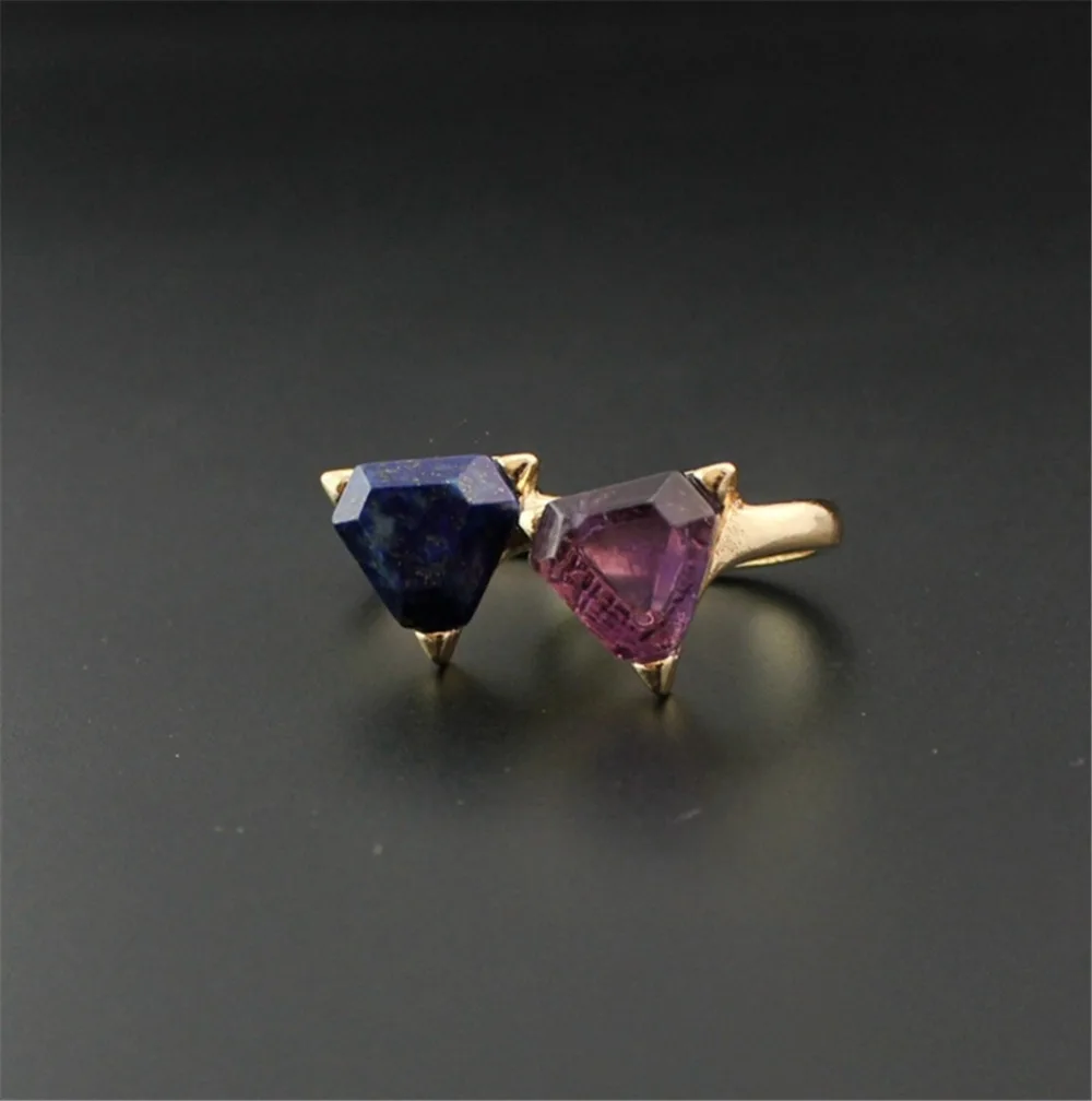 12pcs/lot Natural Amethysts Rings Lapis Lazuli like Universe Star River Fantastic Color for Women Gifts Party Wedding Free | Украшения и