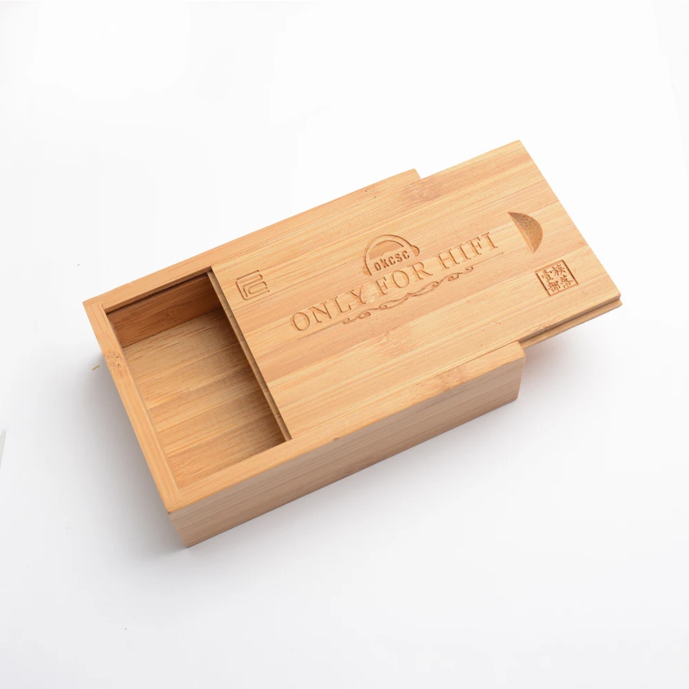 

OKCSC High Quality Earphone Box Bamboo Case for Headphones Accessory Bag