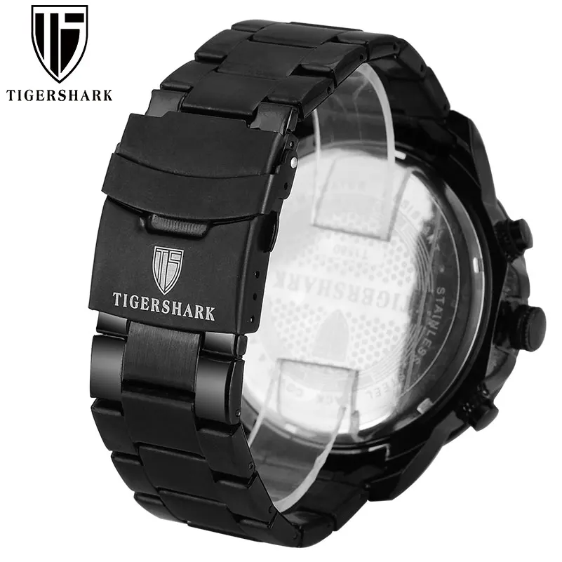 Часы наручные TIGERSHARK Мужские кварцевые Модные Спортивные Светящиеся с