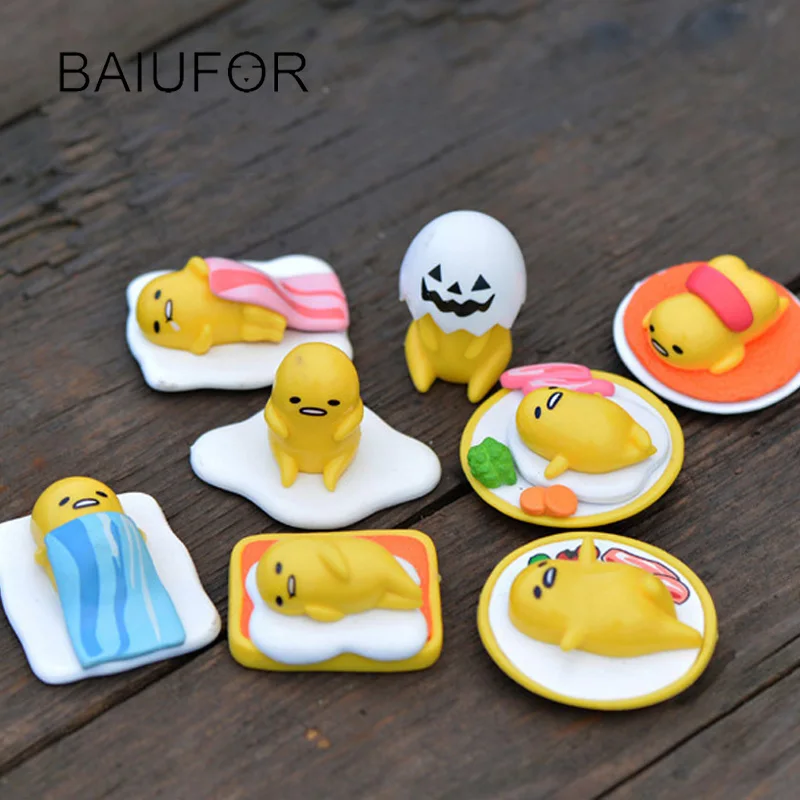 Baiufor миниатюры и фигурки милый мультфильм яйцо эльф мини сад Декор автомобилей