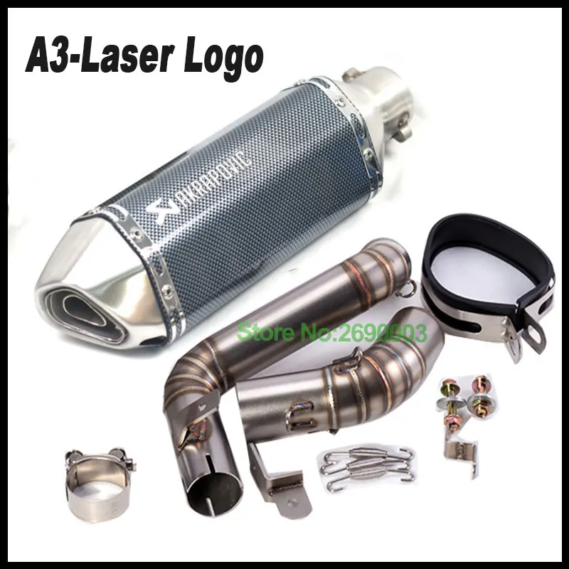 A3 Laser Logo KTM Duke 125 Duke 200 Duke 390 Akrapovic Выхлопная система глушителя Слип-он с лазерной маркировкой и дБ убийца 2013 - Цвет: A3 Laser Logo