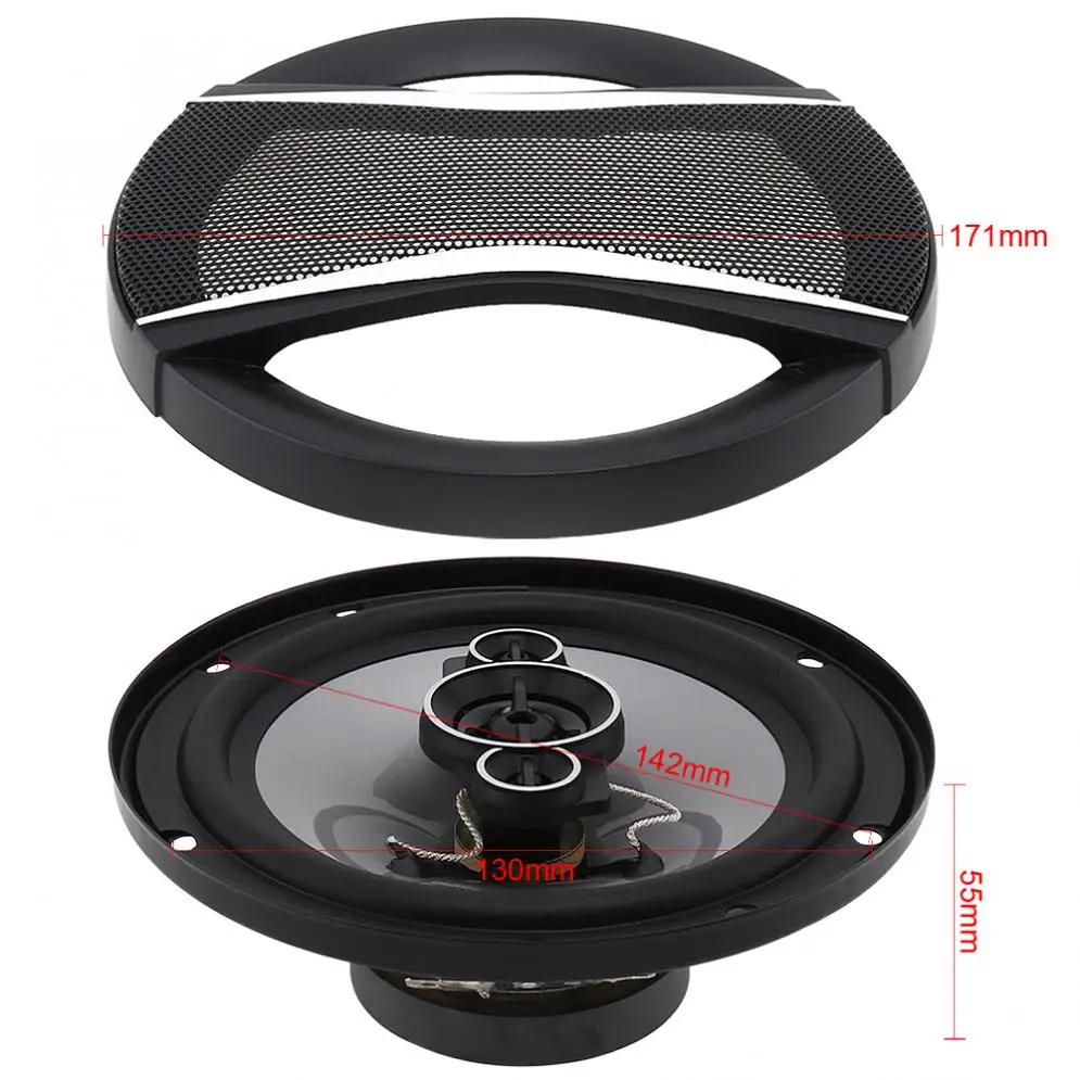 2 предмета! 6 дюймов 650 Вт автомобиля HiFi коаксиальный Динамик автомобиль дверь Авто Аудио Стерео полный диапазон частот Динамик для автомобилей