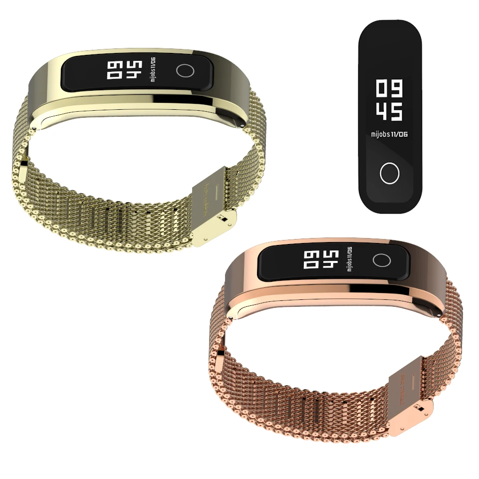 Mijobs Миланский металлический ремешок браслет из нержавеющей стали для huawei Honor Band 4, умные часы для бега, браслет, фитнес-ремень