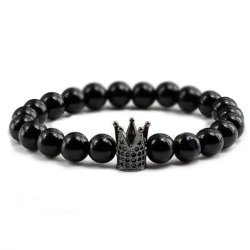 Кристалл Корона натуральный камень CZ императорская корона и шлем браслеты 9