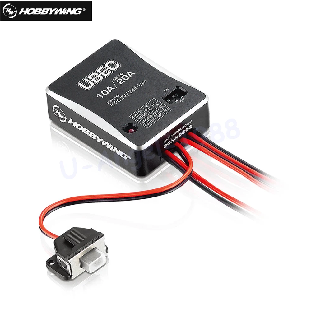 Hobbywing 10A 2-6S UBEC модуль UBEC-10A внешний режим переключения DC-DC регулятор