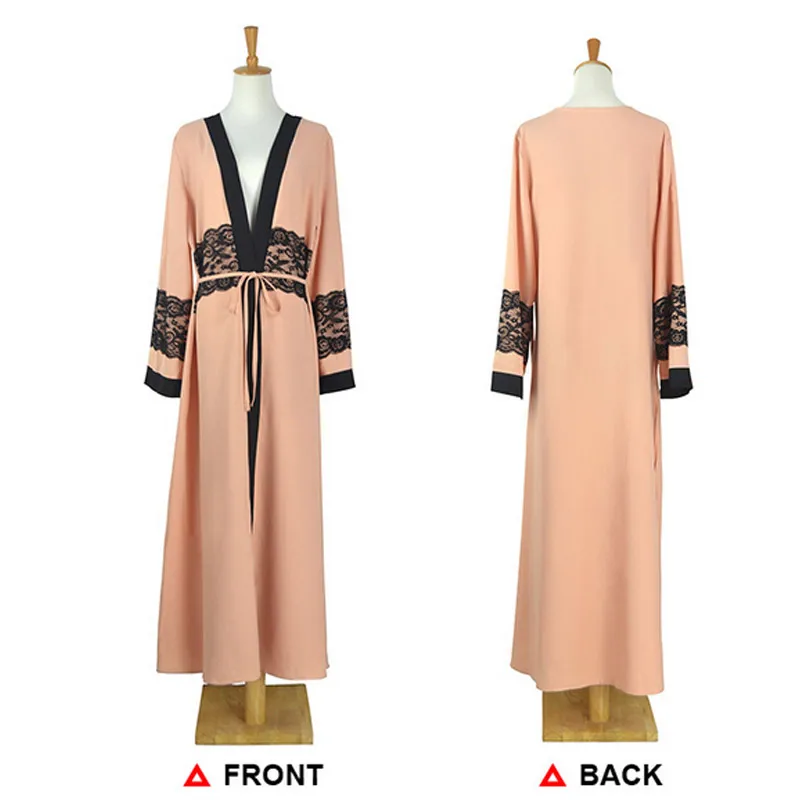 Женское платье макси с длинным рукавом марокканского Caftan исламского