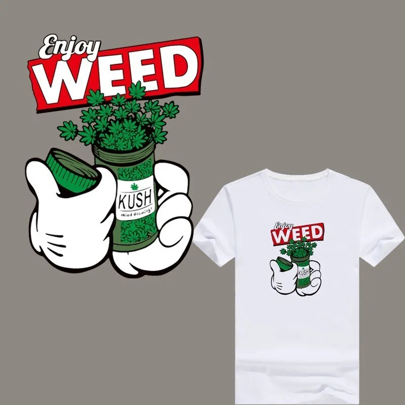 Термонаклейки для одежды Fun Enjoy Weed термонаклейки |