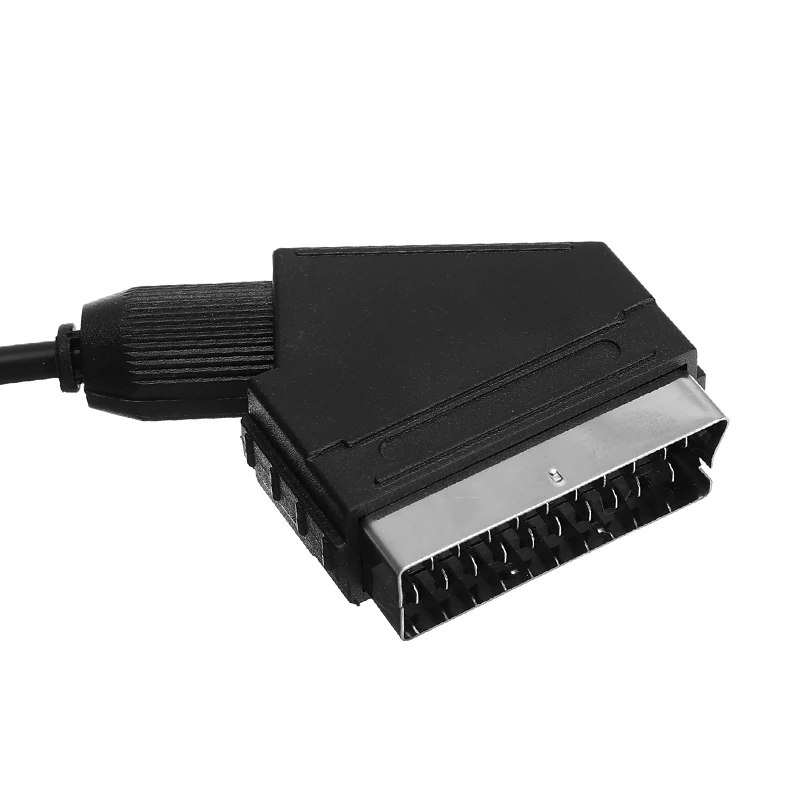 Черный 1,8 м/6FT Scart AV TV видео кабель для подключения к Sega Saturn NTSC и PAL версия