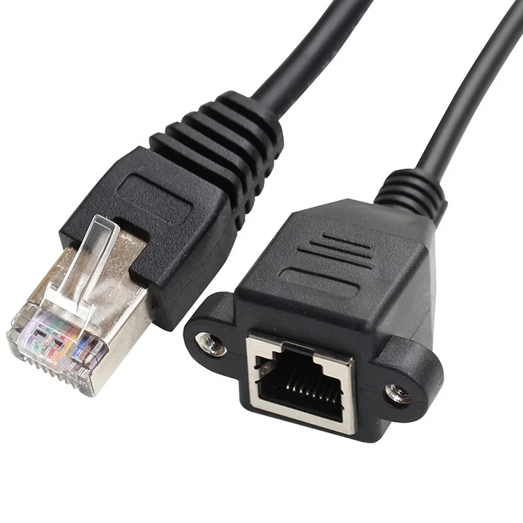 Ethernet LAN Сетевой удлинитель CAT5e RJ45 штекер гнездо 90 градусов вниз угловой 30 см с