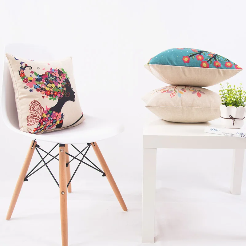 100% льняная Подушка Чехол Обложка декоративные подушки для кровати крышка и